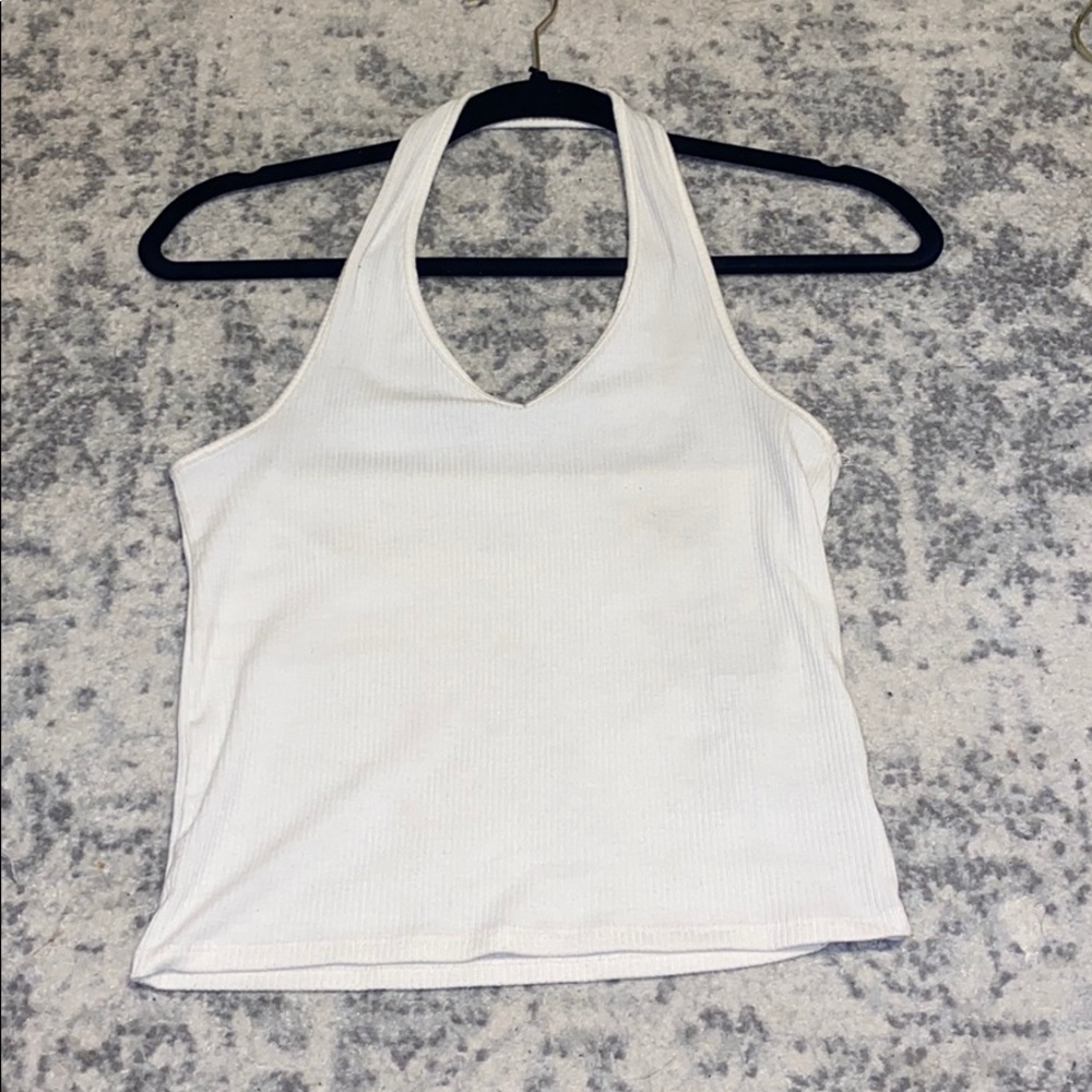American Eagle White Cropped Top